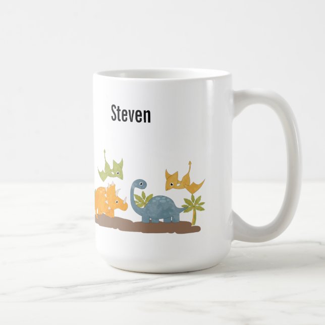 Caneca De Café Dinossauros Cons Vida Selvagem Pré-Histórica (Direita)