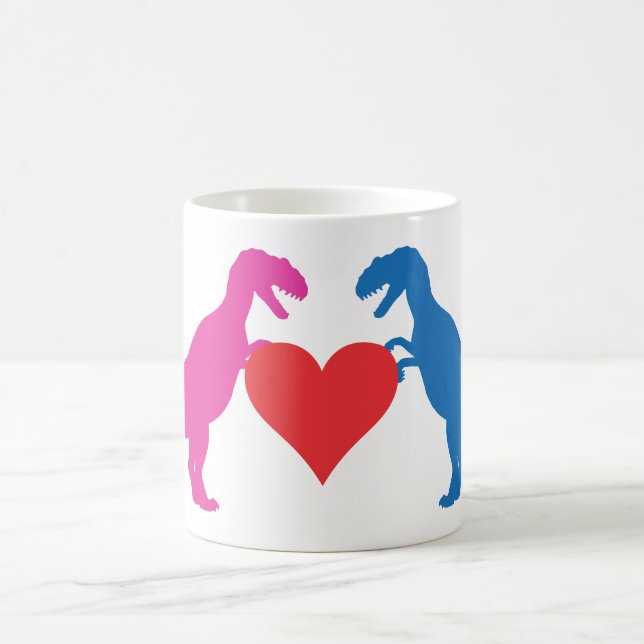 Caneca De Café Dinossauros do Amor (Centro)
