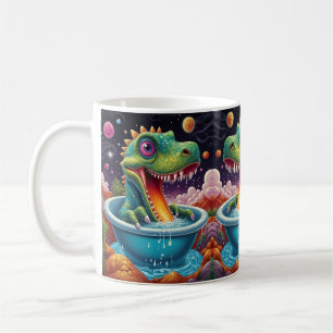 Caneca De Café Dinossauros em Aventuras Espaciais e de Dino