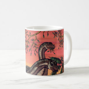 Caneca De Café Dinossauros em Dusk