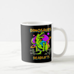 Caneca De Café Dinossauros Engraçados E Levantamento De Peso Halt