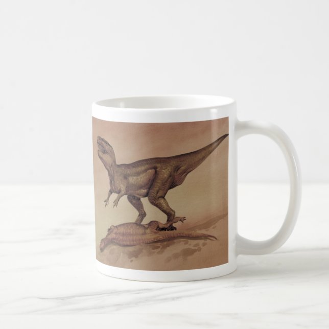 Caneca De Café Dinossauros Vintage, Carnivore Giganotosaurus (Direita)