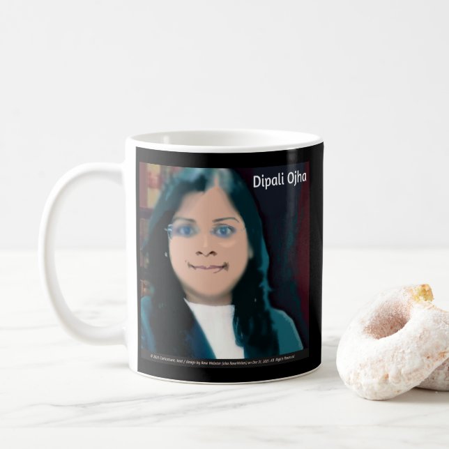 Caneca De Café Dipali Ojha fala a Verdade Mug de RoseWrite (Com Donut)
