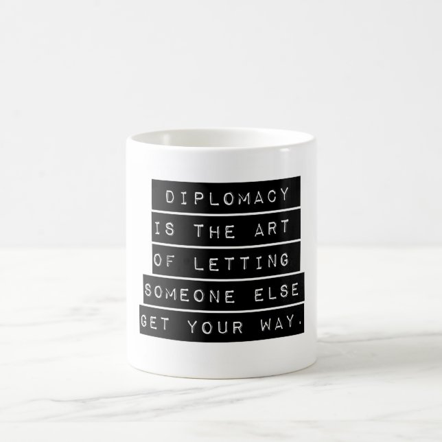 Caneca De Café Diplomacia É A Arte (Centro)