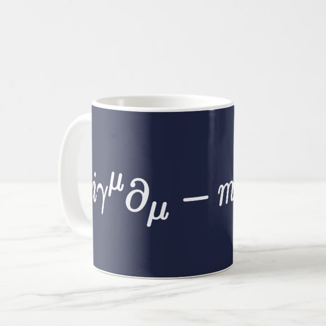 Caneca De Café Dirac Equação Ciência Equações Matemáticas Mug (Frente Esquerda)