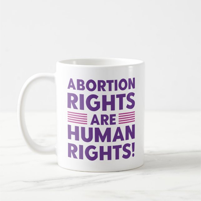Caneca De Café Direitos do Aborto São Direitos Humanos (Esquerda)