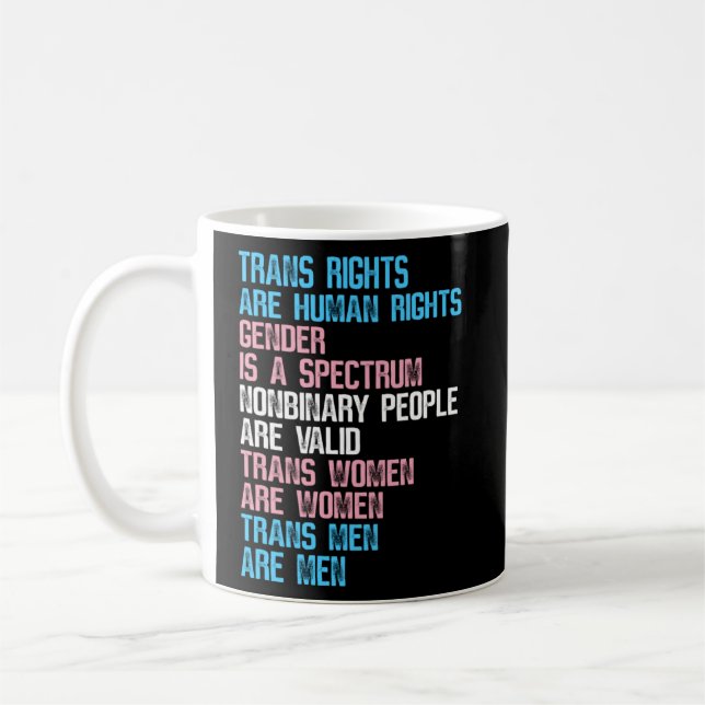 Caneca De Café Direitos Humanos São Sexo De Gênero É Um Espectro (Esquerda)