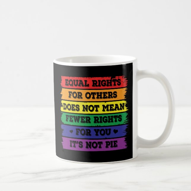 Caneca De Café Direitos iguais | Direitos LGBTQ | Parada do Orgul (Direita)