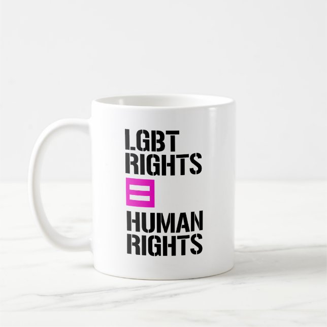 Caneca De Café Direitos LGBT são iguais aos Direitos Humanos - -  (Esquerda)