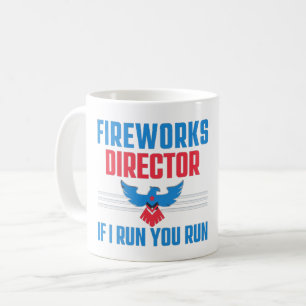 CANECA DE CAFÉ DIRETOR DE FOGOS DE ARTIFÍCIO - SE EU CORRO VOCÊ C