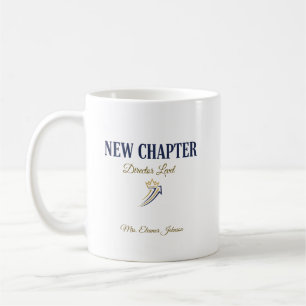 Caneca De Café Diretor de Novo Capítulo Personalizado Nível
