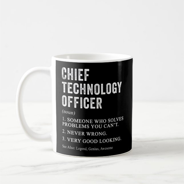 Caneca De Café Diretor de Tecnologia Definição Cto Humor (Esquerda)