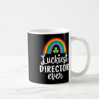 Caneca De Café Diretor Mais Sortudo Já Dia de São Patrício Trevos