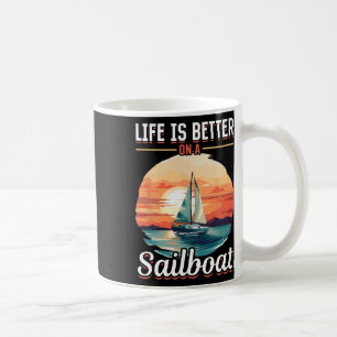 Caneca De Café Dirigindo Barco De Aposentadoria Capitão A Vida É