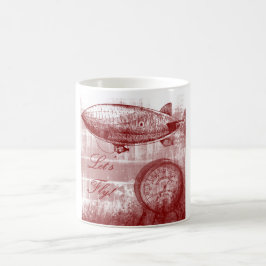 Caneca De Café Dirigível de Steampunk