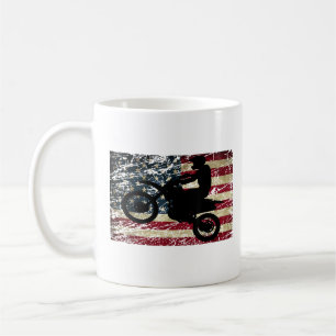 Caneca De Café Dirt Bike USA Flag T-Shirt Motocross American Flag