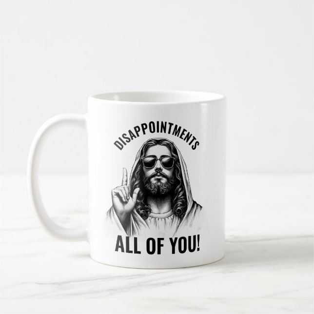 Caneca De Café Disappointments All of You - Funny Jesus Meme (Esquerda)