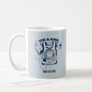 Caneca De Café Discagem rotativa azul
