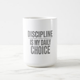 Caneca De Café Disciplina é Minha Escolha Diária – Motivação para
