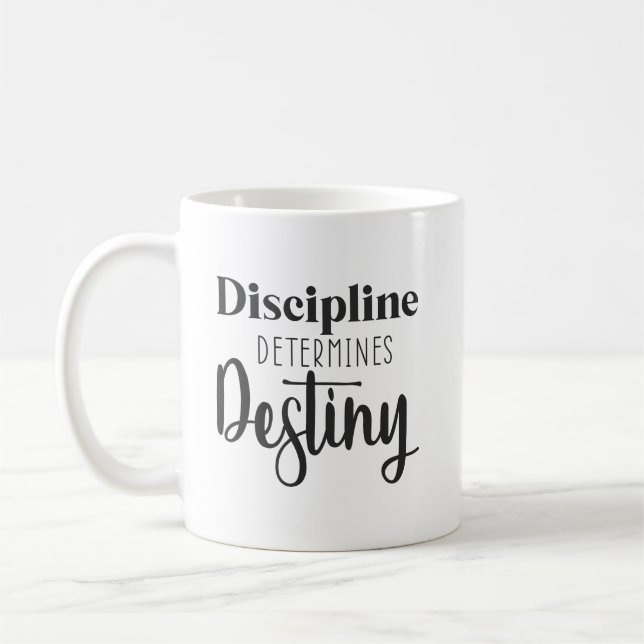 Caneca De Café Disciplina - Hustle, Gym, Sucesso Motivacional (Esquerda)
