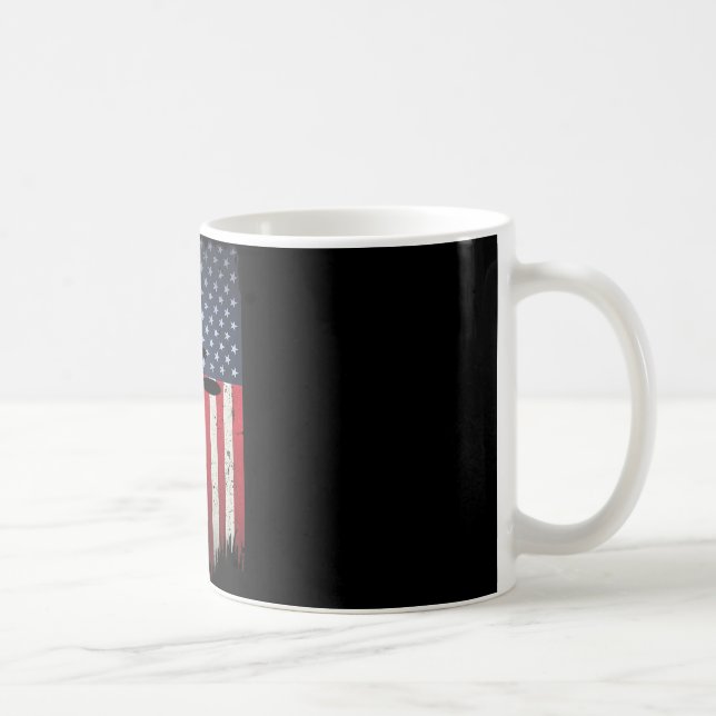 Caneca De Café Disco de Golfe Ultimate Frisbee EUA Bandeira Ameri (Direita)