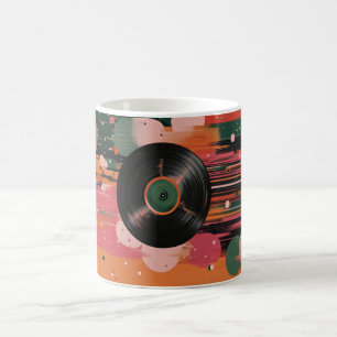 Caneca De Café Disco de vinil, frequentemente usado para represen