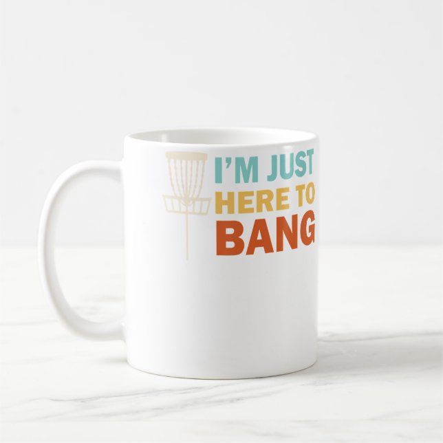 Caneca De Café Disco Golfe ESTOU AQUI Só PARA Bater Presente Engr (Esquerda)