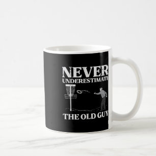 Caneca De Café Disco Golfe Nunca Subestime o Velho Cara Frisbee F