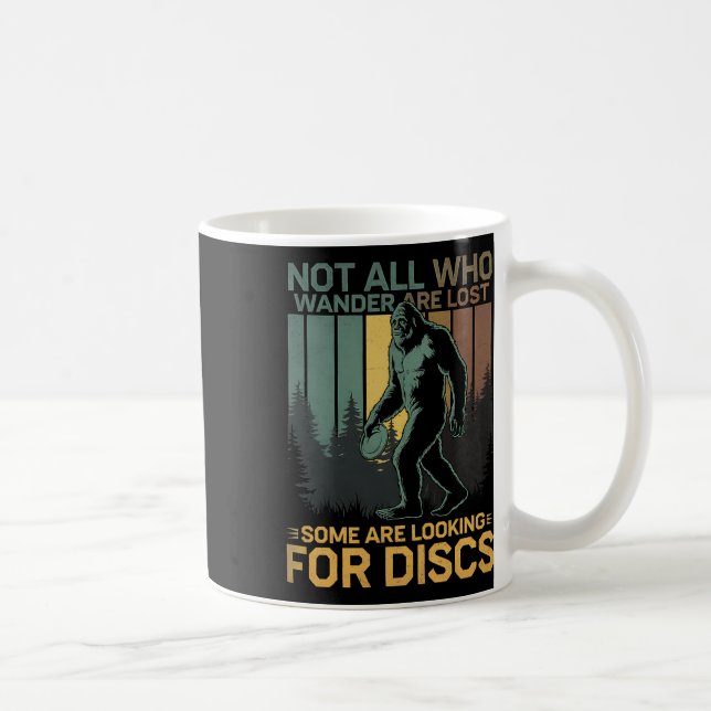 Caneca De Café Disco Golfe Sasquatch Pé Grande Discóbolo Engraçad (Direita)
