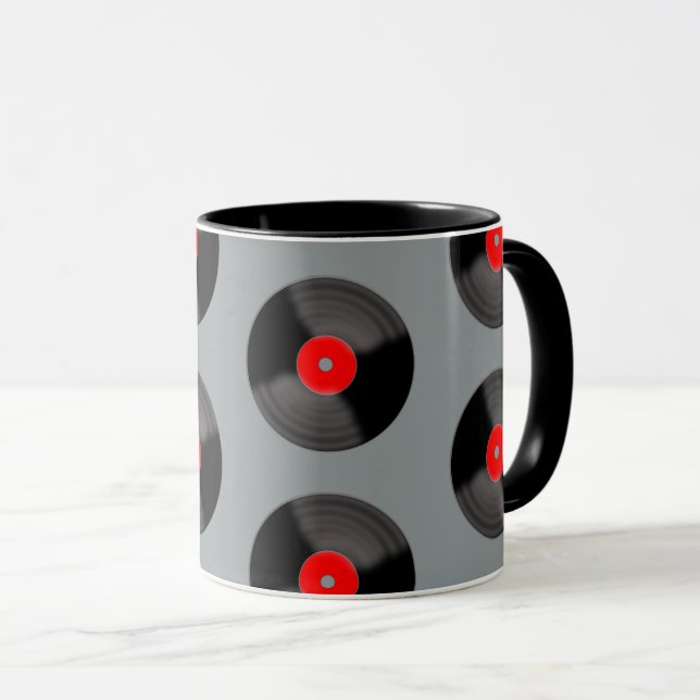 Caneca de Café Disco Retro (Frente Esquerda)