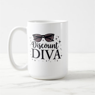 Caneca De Café Discount Diva - Chic & Savvy Shopping Queen