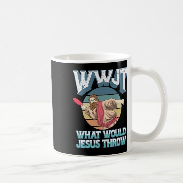Caneca De Café Disk Golf Wwjt O Que Jesus Jogaria Golfe Frisbee (Direita)