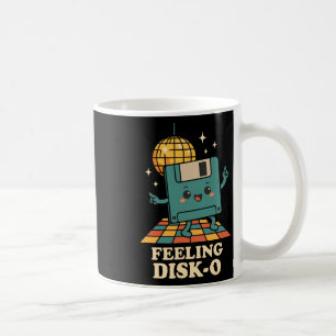 Caneca De Café Disquete Retro Kawaii Piada de Tecnologia Retro 80