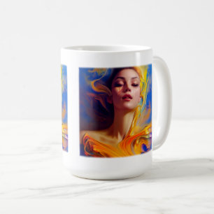 Caneca De Café Dissolvendo Mulher Clássica Mug, 15 oz