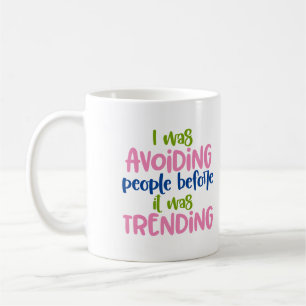 Caneca De Café Distanciamento Social Evite as Pessoas antes de es