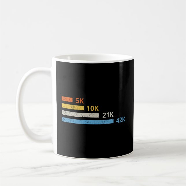 Caneca De Café Distâncias de Execução II - 5.000 10.000 21.000 42 (Esquerda)