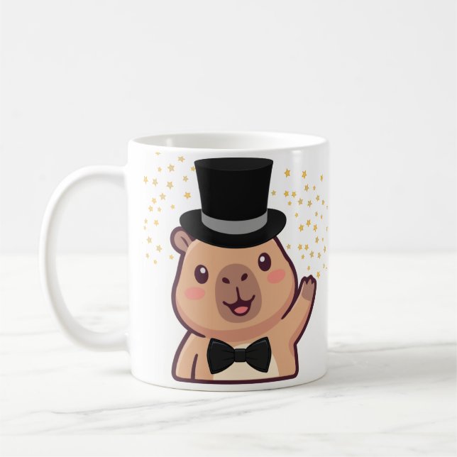 Caneca De Café Distinguished Gentleman Capybara Mug with Top Hat (Esquerda)