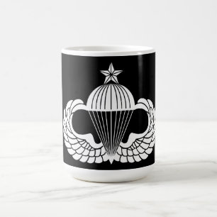 Caneca De Café Distintivo de paraquedista, Sênior