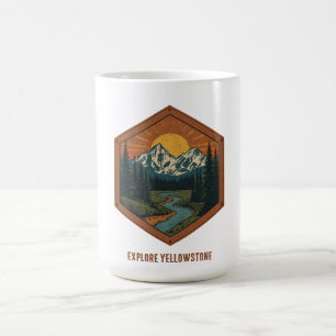 Caneca De Café Distintivo Personalizado de Aventura na Montanha V