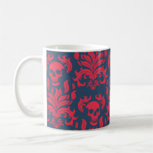 Caneca De Café Distúrbio de Chama do Crânio em vermelho de aperto