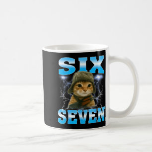 Caneca De Café Dito engraçado 67 Gatos com Dor de Barriga Sobrevi