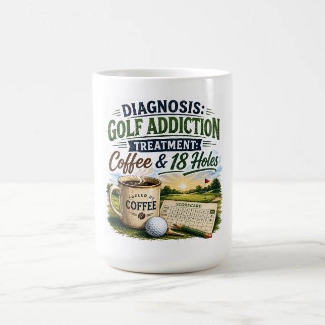 Caneca De Café Dito engraçado de golfe para golfista  (Centro)