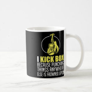 Caneca De Café Dito engraçado de kickboxing Comt lutador kickboxe