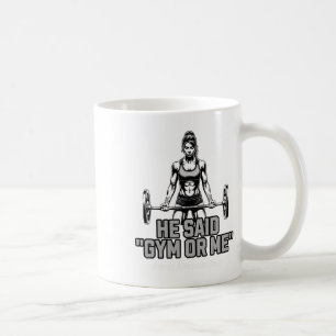 Caneca De Café Dito engraçado de musculação para mulheres