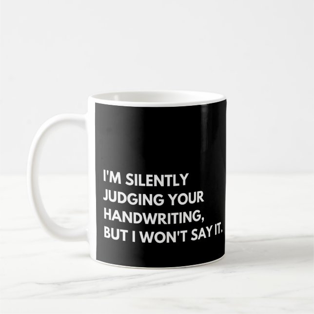 Caneca De Café Dito Engraçado de Professores (Esquerda)