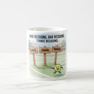 Caneca De Café Dito engraçado de tênis para jogadores de tênis