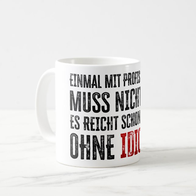 Caneca De Café Dito espirituoso sobre trabalho e colegas (Frente Esquerda)