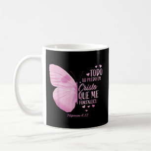 Caneca De Café Ditos de Versículos Religiosos Espanhóis Femininos
