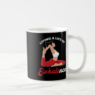 Caneca De Café Ditos de Yoga Com Pose Exale e Respiração
