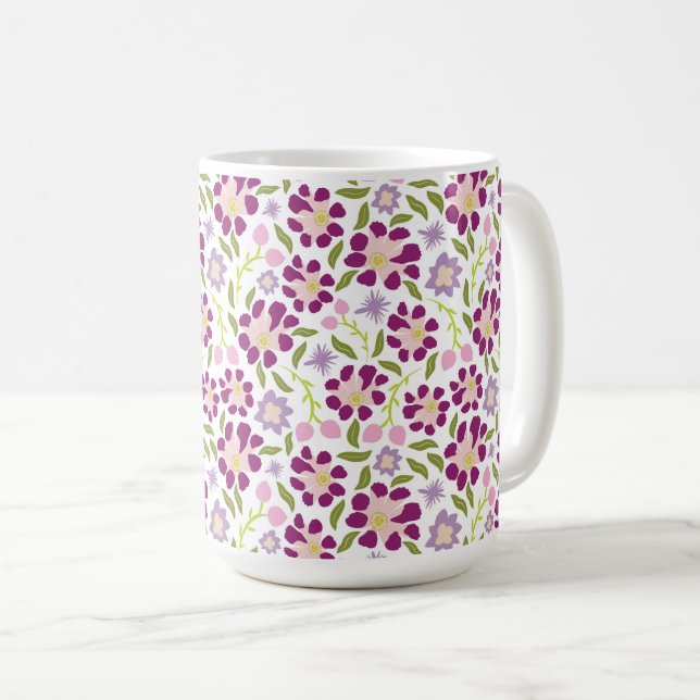 Caneca De Café Ditsy floral (Frente Esquerda)